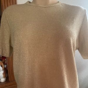 💫💫Women’s gold metallic short sleeve sweater